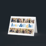 "Love and Light" Gallery of 8 Photos Hanukkah Holiday Card<br><div class="desc">These beautiful Hanukkah greeting cards are fully customizable. Add your own photo and message for a one of a kind design.</div>