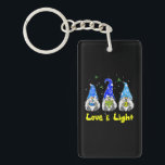 Love and Light Gnomes Menorah Funny Jewish Keychain<br><div class="desc">Love and Light Gnomes Menorah Funny Jewish</div>