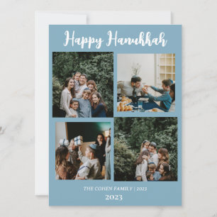 Love and Light   Hanukkah family photo collage   Holiday Card