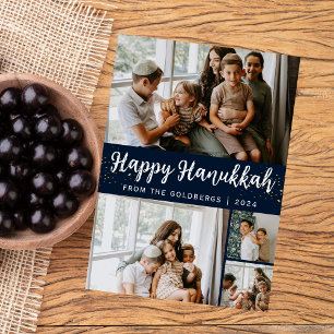 Love and Light   Hanukkah family photo Collage  Holiday Card