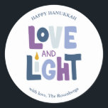 "Love and Light" Hanukkah Label<br><div class="desc">"Love and Light" Hanukkah design.</div>