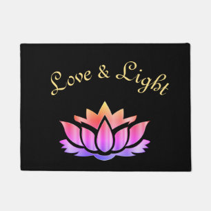 Love and Light Lotus Flower design Doormat