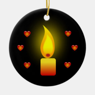 'Love and Light' quote ' Ceramic Ornament