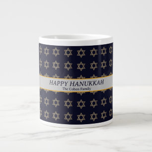 Love and Light Simple Elegant Hanukkah family Large Coffee Mug