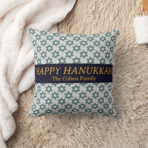Love and Light   Simple Elegant Hanukkah family  Throw Pillow