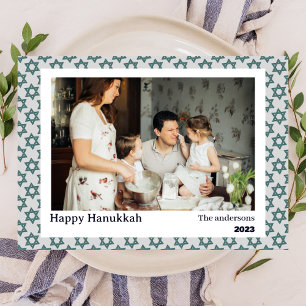Love and Light   Simple Hanukkah family photo  Holiday Card