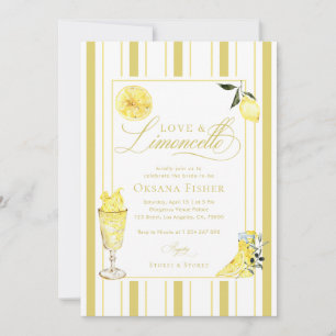 Love and Limoncello Italian Lemon Bridal Shower Invitation
