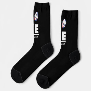 Love And Live Rugby Sports Fan Custom Name Socks