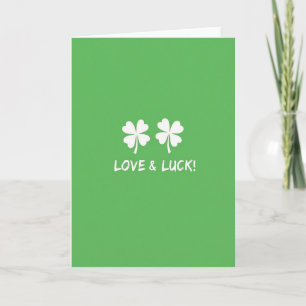 Love And Luck Shamrock Card