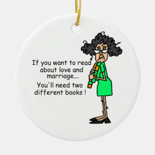 Love and Marriage Humour Ceramic Ornament