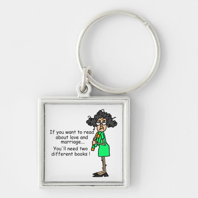 Love and Marriage Humour Keychain (Front)