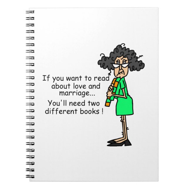 Love and Marriage Humour Notebook (Front)