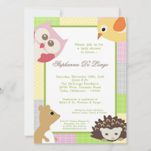 Love and Nature Girl Woodla Baby Shower Invitation