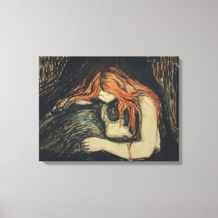 Love and Pain (The Vampire) (by Edvard Munch) Canvas Print