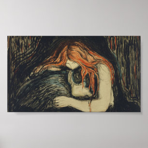 Love and Pain (The Vampire) (by Edvard Munch) Poster