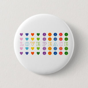 Love and Peace (02) 2 Inch Round Button
