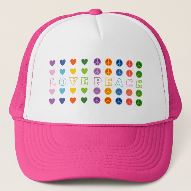 Love and Peace (02) Trucker Hat (Front)