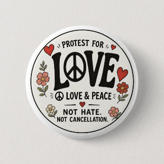 Love and peace 2 inch round button