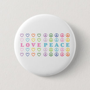 Love and Peace 2 Inch Round Button