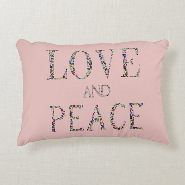 Love and Peace Accent Pillow (Front)