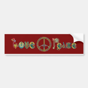 Love and Peace Bumper Sticker