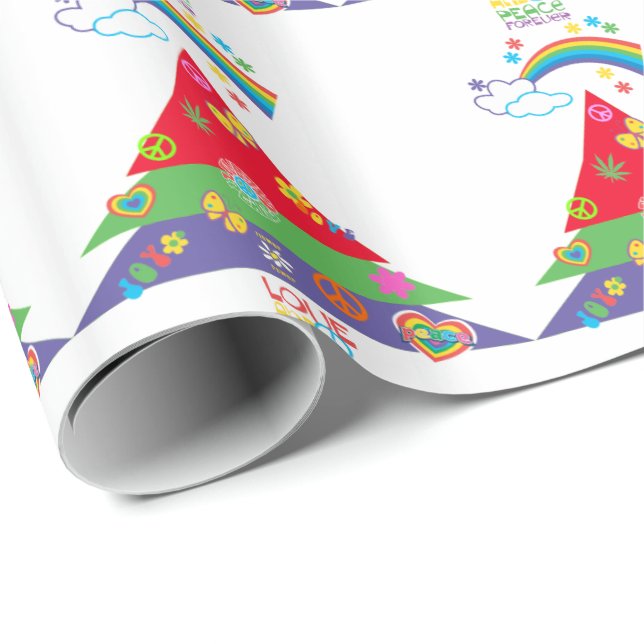 Love and Peace Forever Christmas Wrapping Paper (Roll Corner)