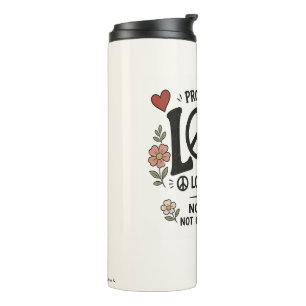 Love and peace thermal tumbler