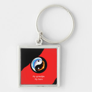 Love and Peace Yin-Yang  Keychain