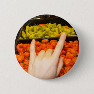 love and peppers 2 inch round button