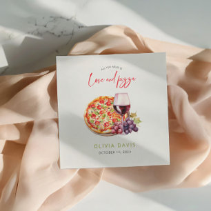 Love and Pizza Bridal Shower Napkin