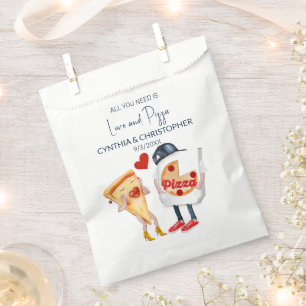 Love and Pizza Funny Wedding Favour Bag