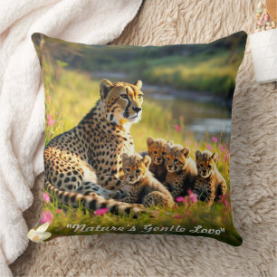 "Love and Protection in Nature" Throw Pillow