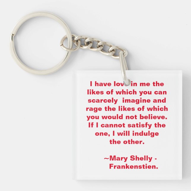 Love and Rage Quote Keychain (Front)