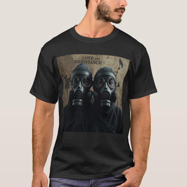 LOVE AND RESISTANCE Contemporary Graphic T-Shirt (Front)