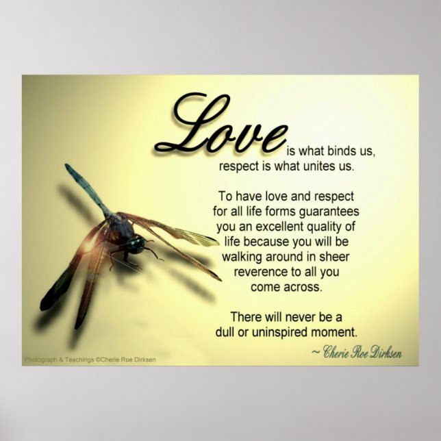 Love and Respect Quote Poster (Front)