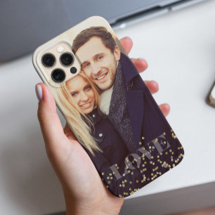 Love and Sparkles Overlay Photo iPhone 15 Mini Case
