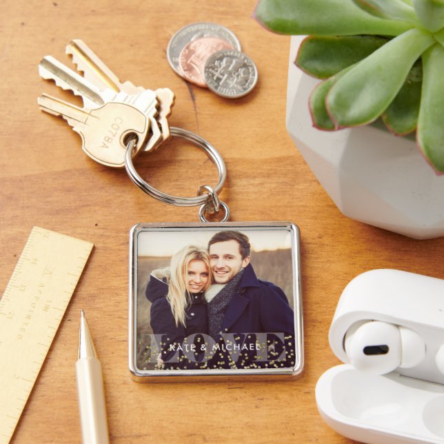 Love and Sparkles Photo Keychain (Desk)