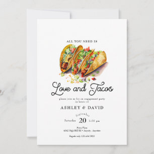 Love and Tacos Engagement Party Invitations