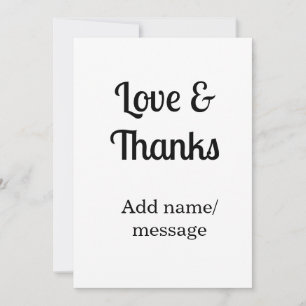 Love and thanks business name text message invitation