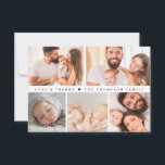 LOVE AND THANKS Custom Photo Collage Baby Shower Thank You Card<br><div class="desc">Express your gratitude with our "LOVE AND THANKS Baby Shower Photo Collage Simple Heart Thank You SMALL Card". This charming card features a sweet, simple design and a customizable photo collage, perfect for showcasing memories from your special day. Personalize the message on the back to add a heartfelt touch, making...</div>