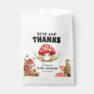 Love and Thanks Fungi Mushroom Moth Baby Shower Favour Bag