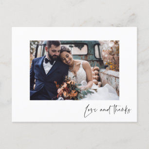 Love and Thanks Modern Photo Merci Carte Postale