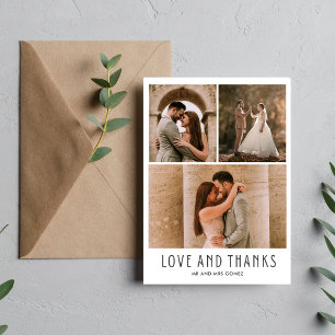 Love and Thanks Modern Photo Thank You 