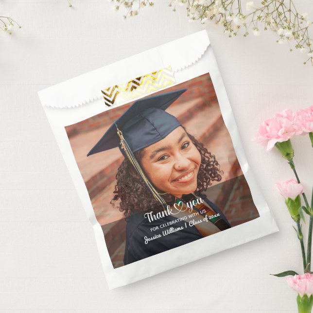 Love And Thanks Personalized Custom Photo Grad Favour Bag (Sealed)