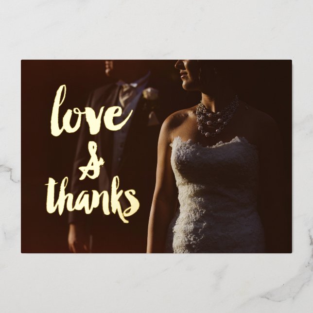 Love and Thanks Photo Thank You Wedding (Front)