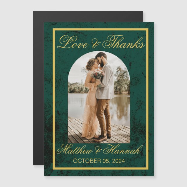 Love and Thanks Photo Wedding Thank You Favours  (Front/Back)