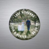 Love and Thanks Photo Wedding Thank You Favours