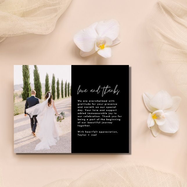 Love and Thanks Photo Wedding Thank You Postcard (Love and Thanks Photo Wedding Thank You Postcard)