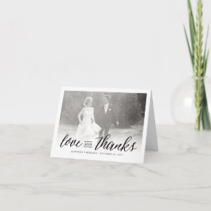 Love And Thanks Script Mariage photo Merci