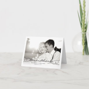Love And Thanks Script Mariage photo Merci